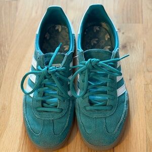 Adidas Green and White Women's Sneakers